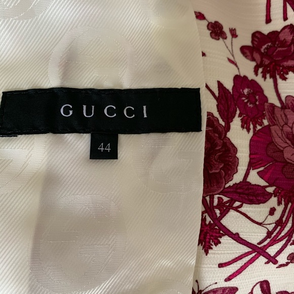Gucci 2007 Resort Collection Runway Flora Print Blazer Jacket size 44 Small - Picture 9 of 16